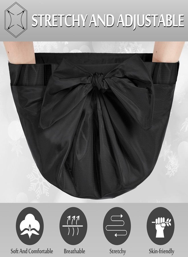 Floraltop مجموعة أغطية استحمام من فلورال توب مكونة من 4 قطع للنساء، أغطية شعر استحمام مقاومة للماء وقابلة لإعادة الاستخدام، أغطية شعر استحمام من الساتان مزينة بفيونكة، أغطية شعر استحمام على شكل عمامة بحافة مطاطية للشعر الطويل والقصير والمجعد للنساء والفتيات (مخططة) - Image 3
